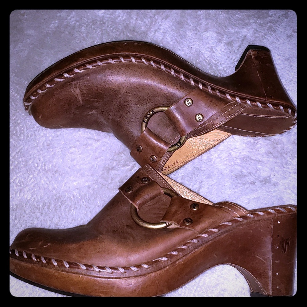 Frye leather  clogs